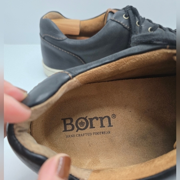 Born | Allegheny black smooth leather casual low-top sneakers | MENS 13 - Picture 4 of 9